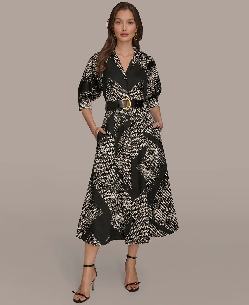 Donna Karan New York Women's Floral Shirt Dress