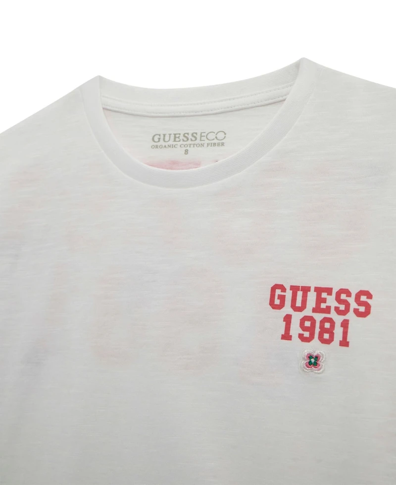 Guess Big Girls Oversized Slub Short Sleeve Jersey T-Shirt