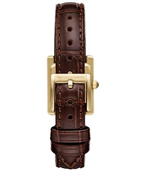 Emporio Armani Women's Brown Leather Strap Watch 26mm