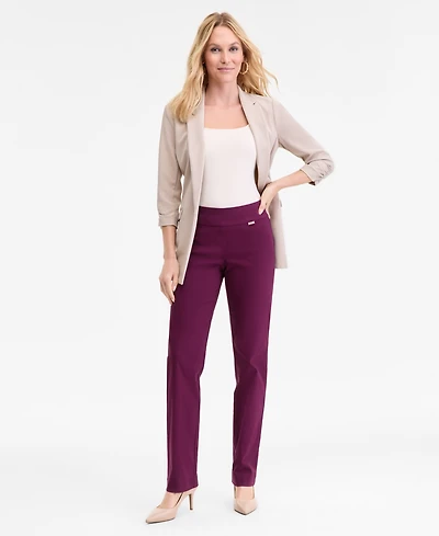 I.n.c. International Concepts Women's Tummy-Control Pull-On Straight-Leg Pants, Created for Macy's