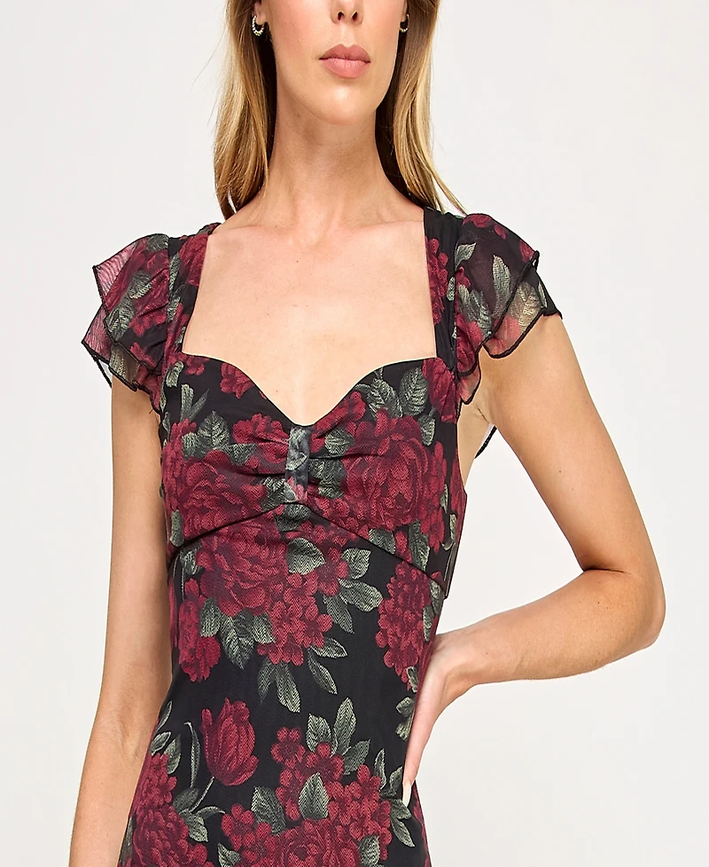 Bcx Juniors' Sweetheart Neck Midi Dress