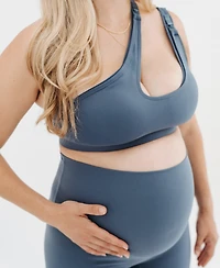 Axk Women's Cross Body Nursing Bra With Easy-Release Breastfeeding Clips and One-Shoulder Design