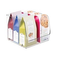 iDesign Stackable Open-Front Storage Bin - Set of 4 - Clear - Made in Usa