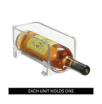 iDesign Stackable Holder for Water or Wine Bottles, Set of 4, Clear, Made in Usa