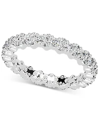 Diamond Cluster Eternity Band (1 ct. t.w.) Platinum or 14k Gold