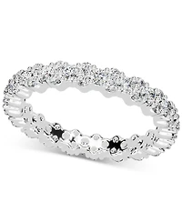 Diamond Cluster Eternity Band (1 ct. t.w.) Platinum or 14k Gold