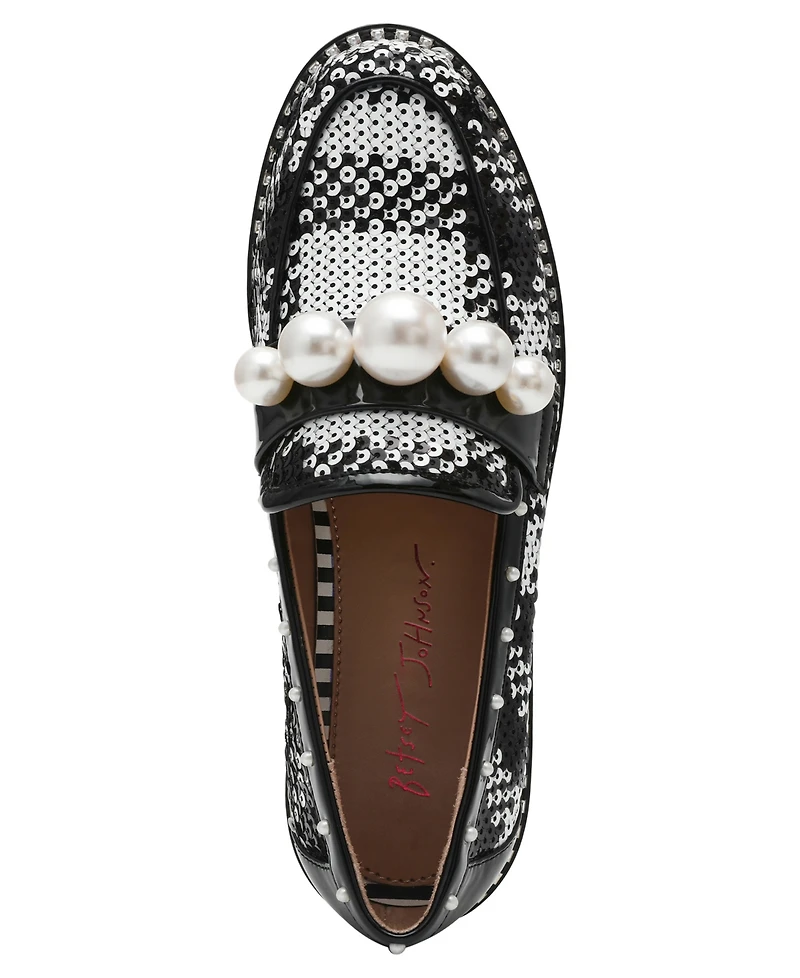 Betsey Johnson Women's Harloe Embellished Low Heel Loafers