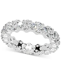 Diamond Cluster Eternity Band (2 ct. t.w.) Platinum or 14k Gold