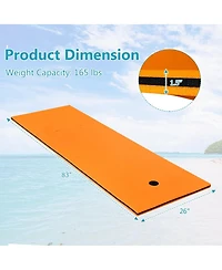Akiudex Floating Water Mat with Headrest for Lake and Pool