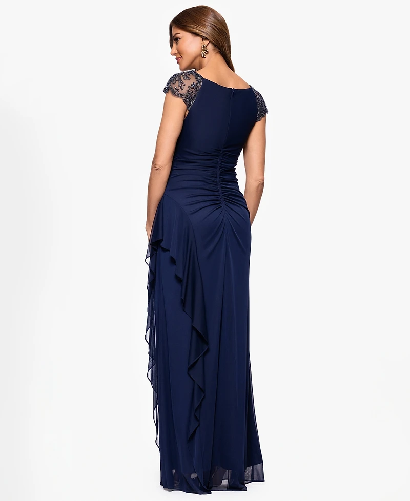 Xscape Petite Short Sleeve Dress