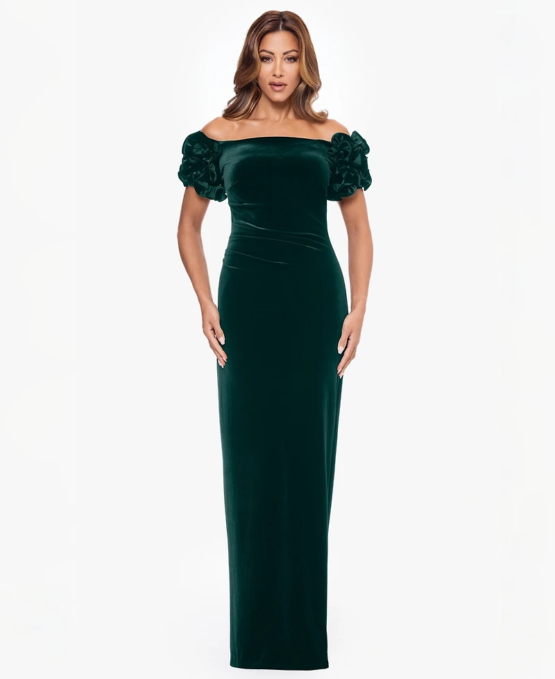Xscape Women's Petite Sleeveless Maxi Dress