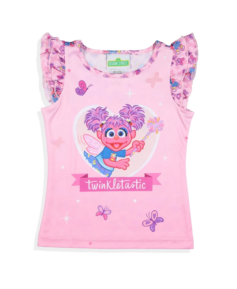 Sesame Street Toddler Girls Abby Cadabby Ruffle 2-Piece Pajama Set Sleepwear