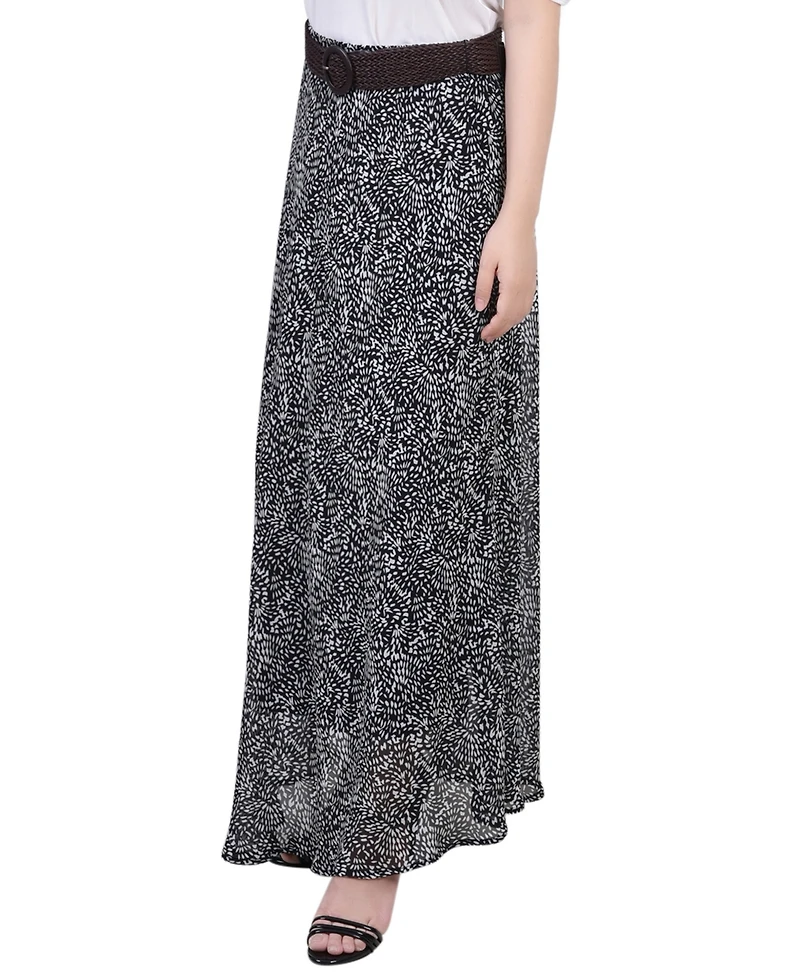 Ny Collection Petite Chiffon Maxi Skirt