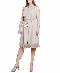 Ny Collection Petite Slveless Belted Dress