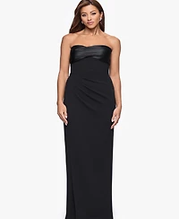 Xscape Women's Strapless Satin Dress