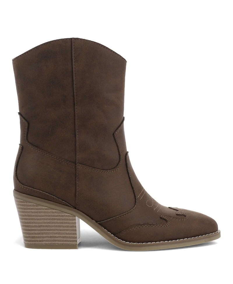 Mia Women's Clorinda Pointed Toe Western Style Boots