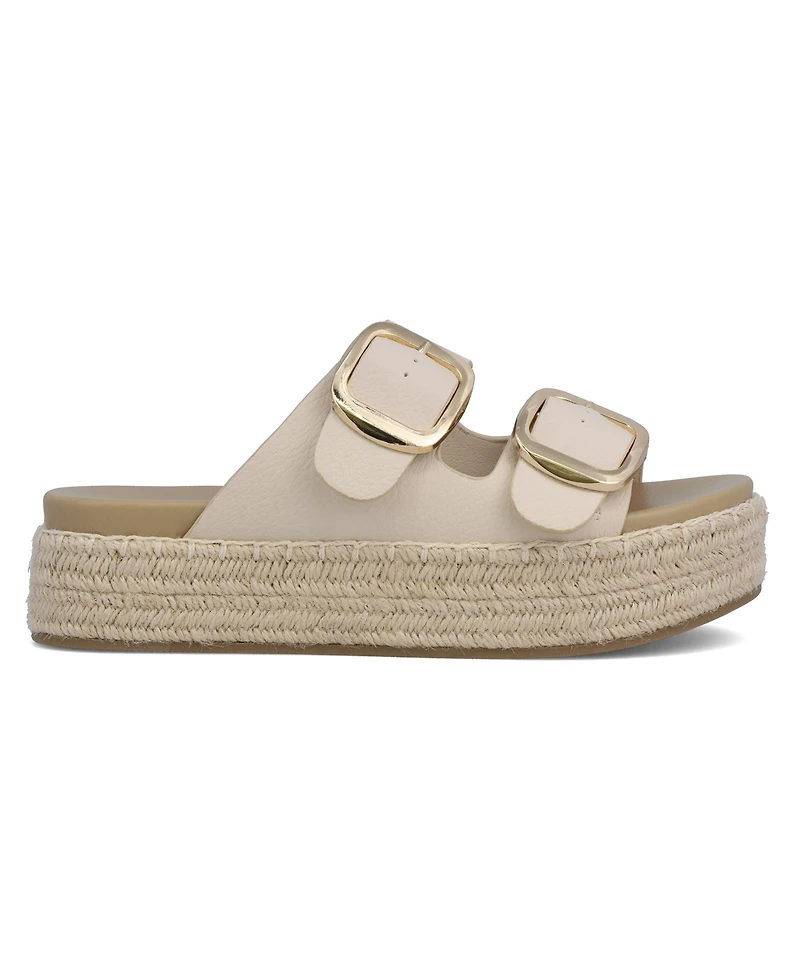 Mia Women's Shai Double Buckle Slip-On Slide Sandals