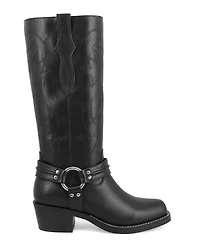Mia Women's Diego Tall Harness Strap Block Heel Western Boots