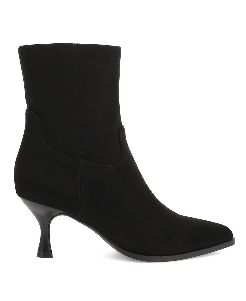 Mia Women's Aletta Pointed Toe Kitten Heel Dress Booties