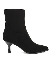 Mia Women's Aletta Pointed Toe Kitten Heel Dress Booties