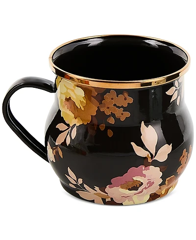 MacKenzie-Childs Wild Rose Brown Mug