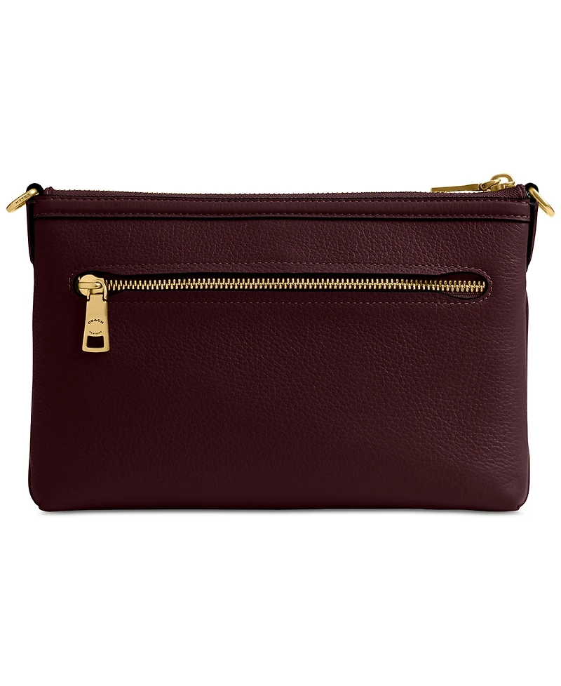 Coach Legacy Small Refined Pebble Leather Zip Top Crossbody