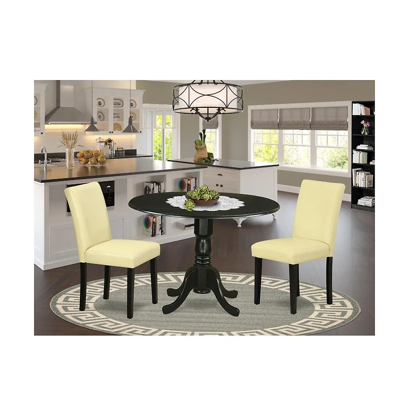 East West Furniture Dining Room Set Black