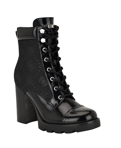 Guess Women's Nellsan High Block Heel Hiker Booties