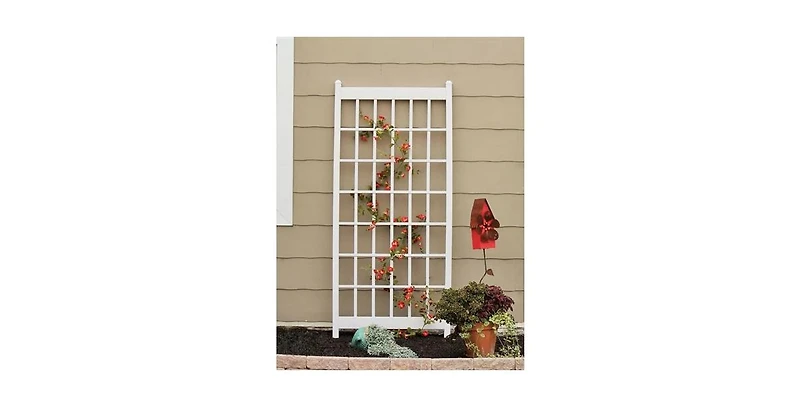 Slickblue Durable Pvc Vinyl Lattice Trellis for Outdoor Plant Support and Garden Decor