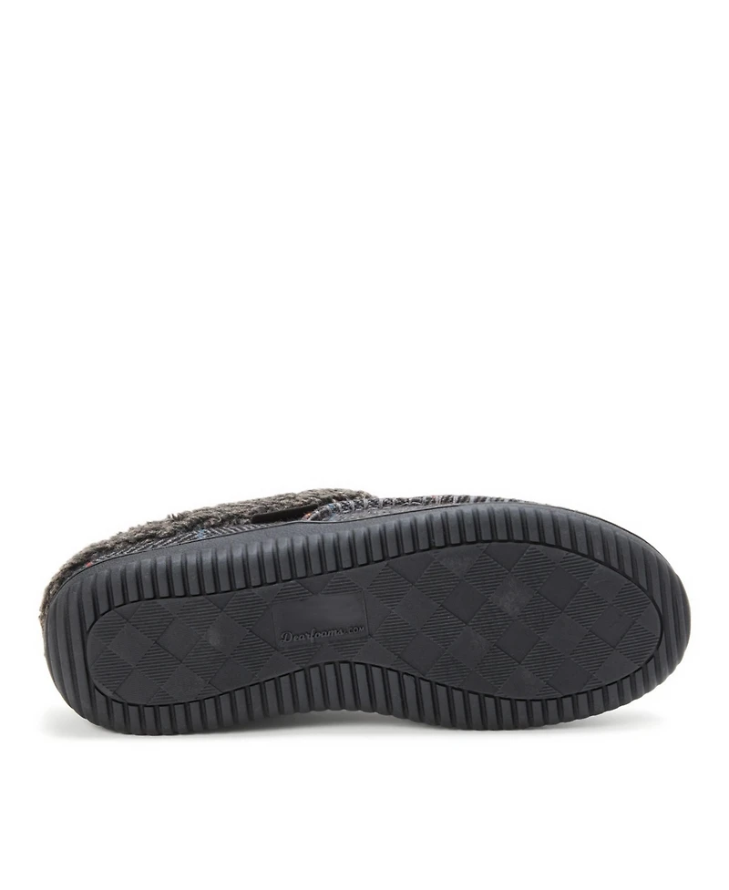 Dearfoams Men's Marshall Microsuede Moccasin Toe Clog House Shoe Slipper