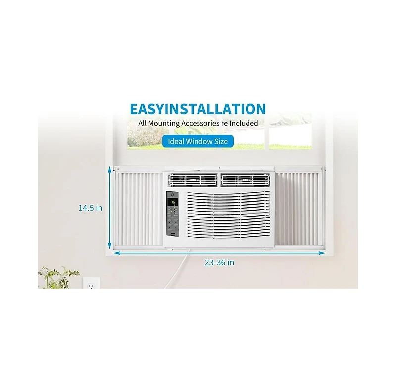 Gaomon 6,000 Btu WiFi Smart Window Air Conditioner - Energy Saving, Quiet Operation, Remote Controlled, Fast Cooling for Rooms up to 269 Sq. Ft