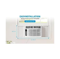 Gaomon 6,000 Btu WiFi Smart Window Air Conditioner - Energy Saving, Quiet Operation, Remote Controlled, Fast Cooling for Rooms up to 269 Sq. Ft