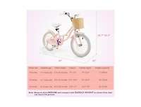 Akiudex 16 Inch Kids Bike with Basket Adjustable Seat Training Wheels and Dual Brake System