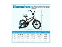 Akiudex Adjustable Kids Bike with Dual Brakes and Training Wheels