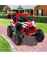 Akiudex 24V 2-Seater Ride-On Utv with Remote Control and Music