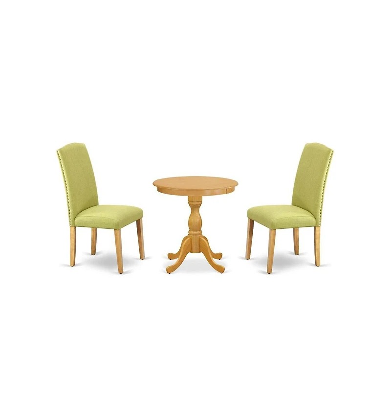 East West Furniture 3-Pc Dining Room Table Set