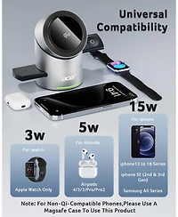 Acer 3-in-1 Charging Station for Apple Devices - Qi2 15W Wireless Charger for iPhone, Apple Watch, and AirPods