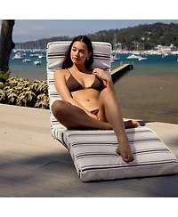 Sunnylife The Lounger Chair: Charcoal Stripe