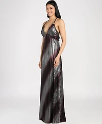 Morgan & Company Juniors Sleeveless V-Neck Long Dress