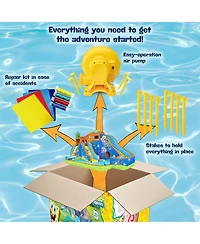 Sunny & Fun SpongeBob Deluxe Inflatable Water Slide with Climbing Wall, 2 Slides & Splash Pool