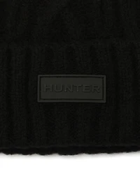 Hunter Faux-Fur-Pom Cable-Knit Beanie