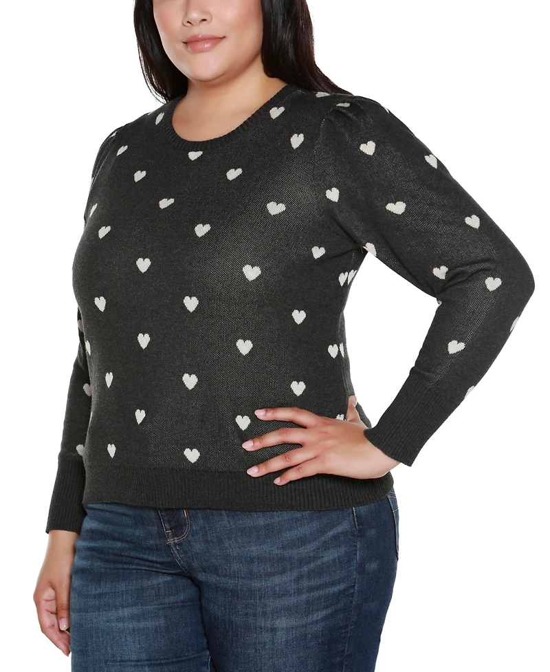 Belldini Plus Tiny Hearts Sweater