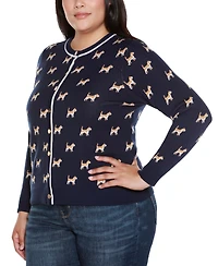 Belldini Plus Fetching Fun Cardigan Sweater