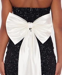 Alex & Sophia Juniors' Strapless Sweetheart Dress