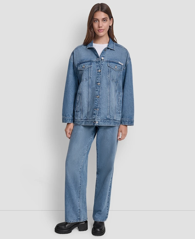 Dkny Jeans Women's Denim Trucker Jacket