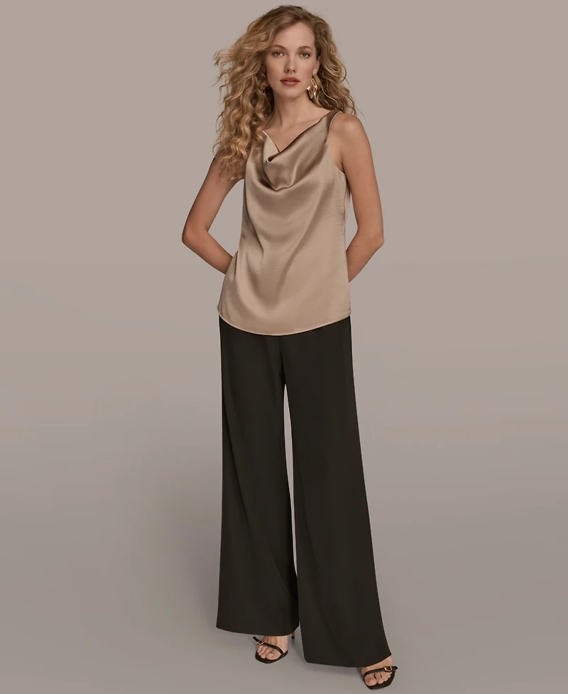 Donna Karan New York Women's Charmeuse Cowl Neck Tank Top
