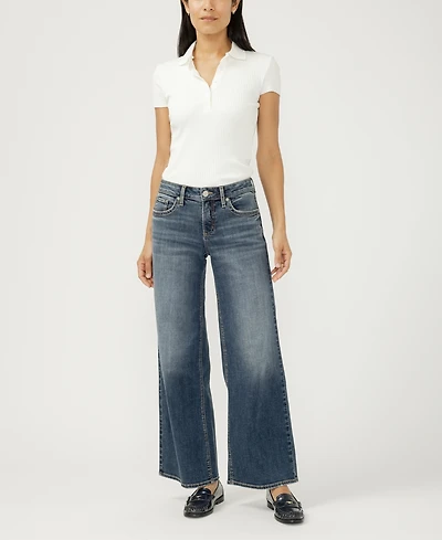 Silver Jeans Co. Women's Suki Wide Mid Rise Curvy Fit