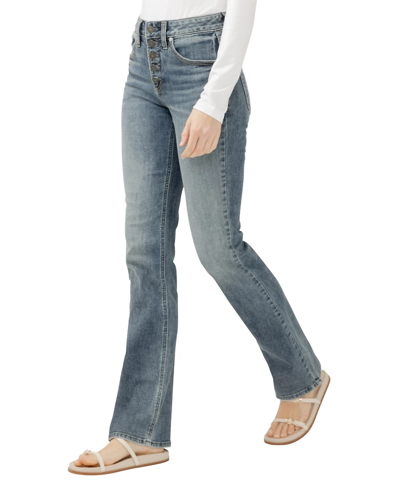 Silver Jeans Co. Women's Avery High Rise Curvy Fit Slim Bootcut