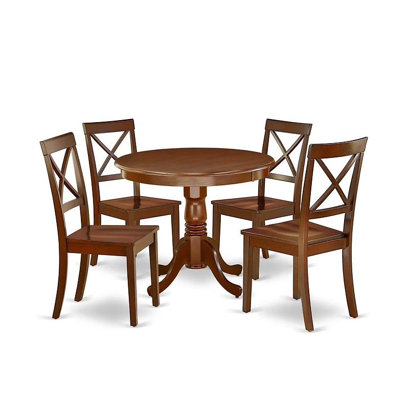 East West Furniture Dining Room Set Mahogany