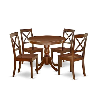 East West Furniture Dining Room Set Mahogany